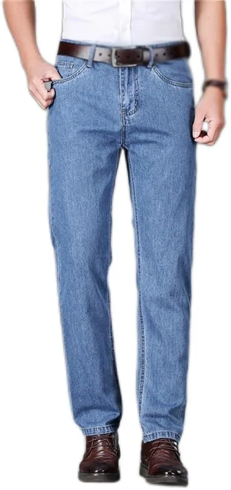 

Мужские джинсы Business Casual Straight Elasticated Classic Trousers Sky SIDUFHAOPKLL