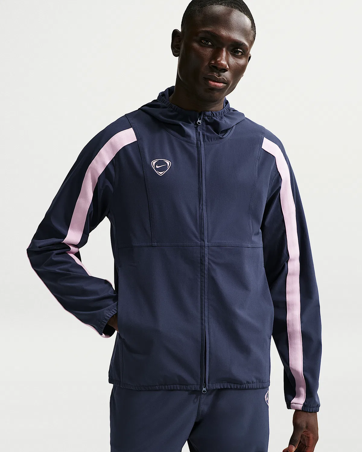Мужская ветровка Nike Energy Repel Soccer Woven, Midnight Navy/Midnight Navy/Pink Foam/Pink Foam