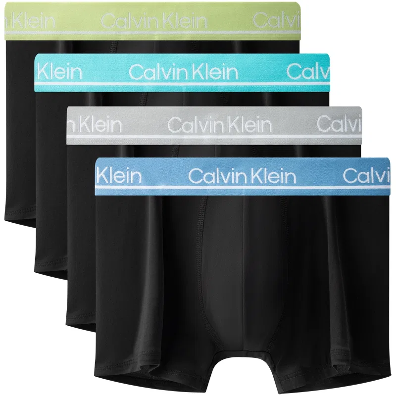 Мужские боксеры Calvin Klein, 4 шт, Sky Blue/Dianzi Blue/Coconut Gray/Lemon