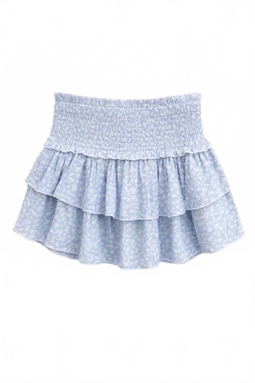 Детская юбка с принтом и оборками Bianca Printed Tiered Ruffle KatieJnyc, Blue Ditsy Floral