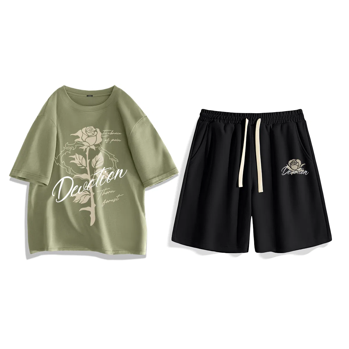 Детский комплект спортивной одежды Casual Sportswear MINISO, Palm Green + Black