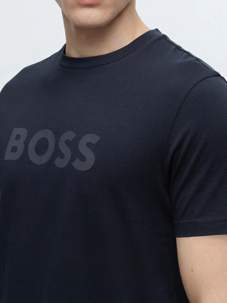 Рубашка BOSS темно-синего цвета — фото 2