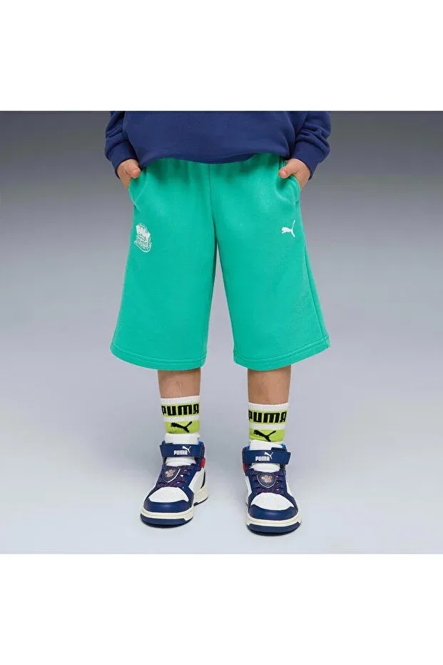 Детские спортивные шорты для девочек хлопковые Puma, Green