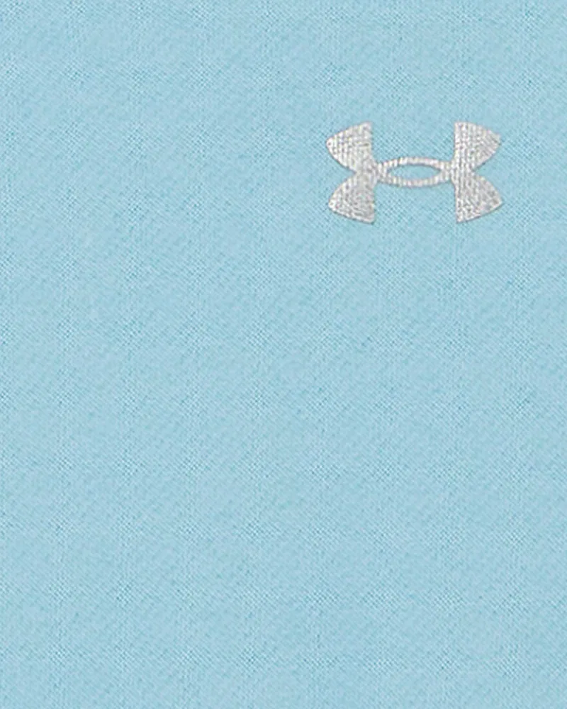 Детский комплект из флиса с lurex-отделкой, свитшот и широкие брюки, Rival Fleece Lurex Piping UnderArmour, Opal Blue/Metallic Silver — фото 2