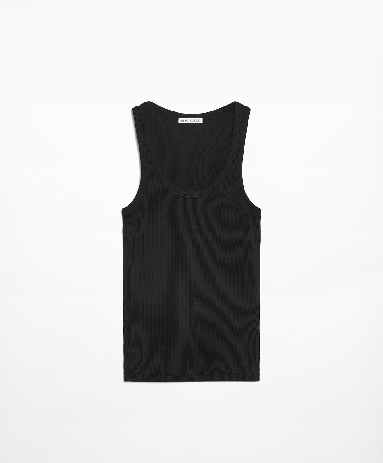 

Топ Oysho Rib Vest, черный