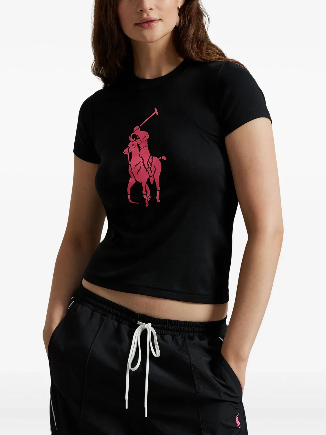 Футболка Pink Pony черная Polo Ralph Lauren, черный — фото 3