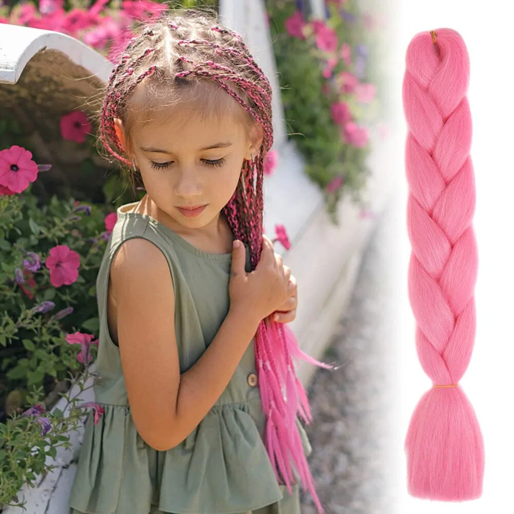 Набор из 5 штук синтетических волос для плетения Jumbo Braids, 120 см Bynyxi, Dark Blue 2 — фото 4