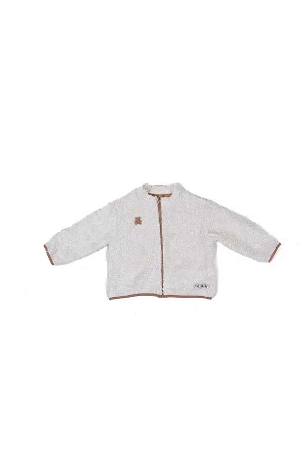 Детская куртка для девочек хлопковая Comfortable children's jacket with organic cotton and muslin lining Generic Brands, Ecru — фото 3