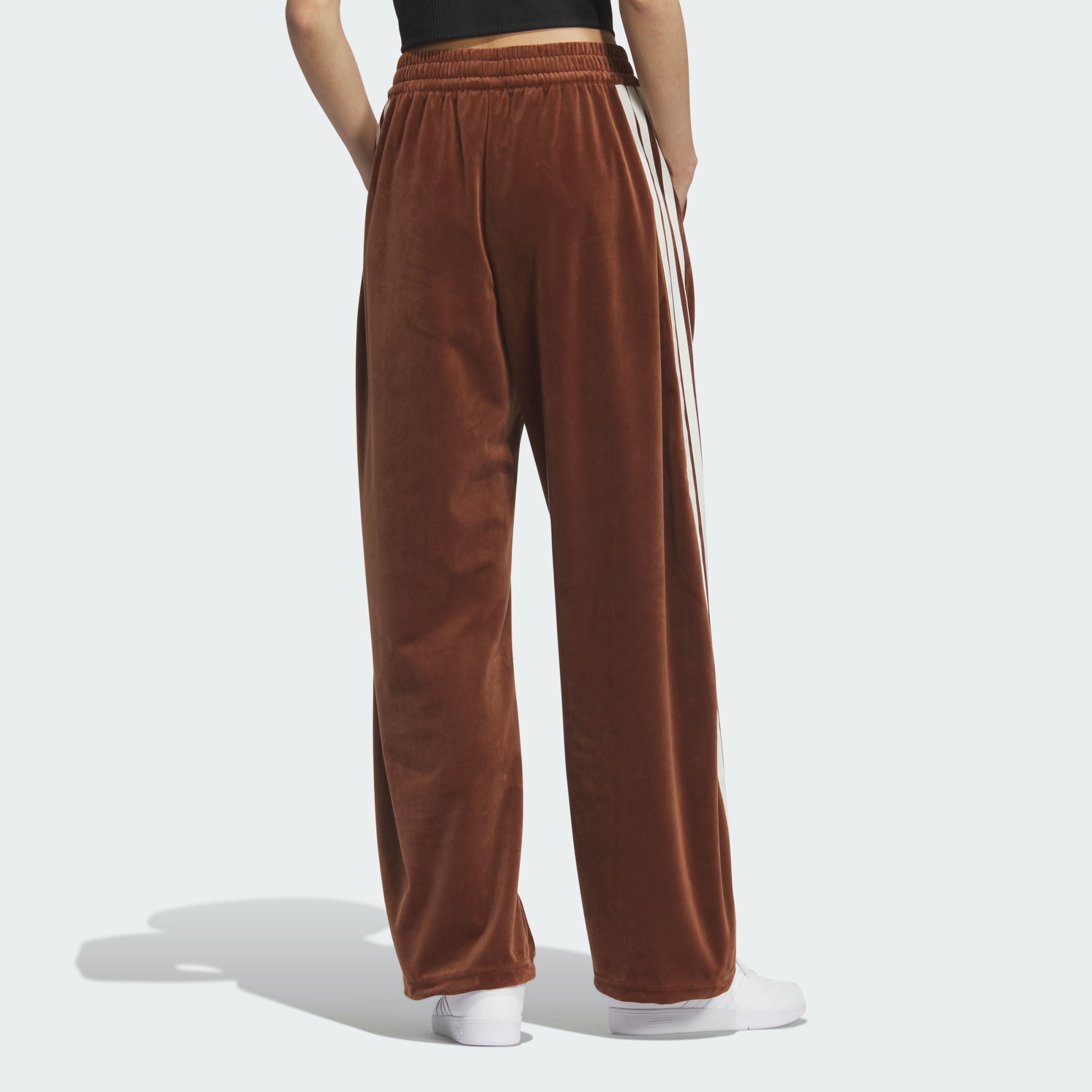 Брюки Story Velvet Banana Casual Adidas, мягкий коричневый/белый — фото 4