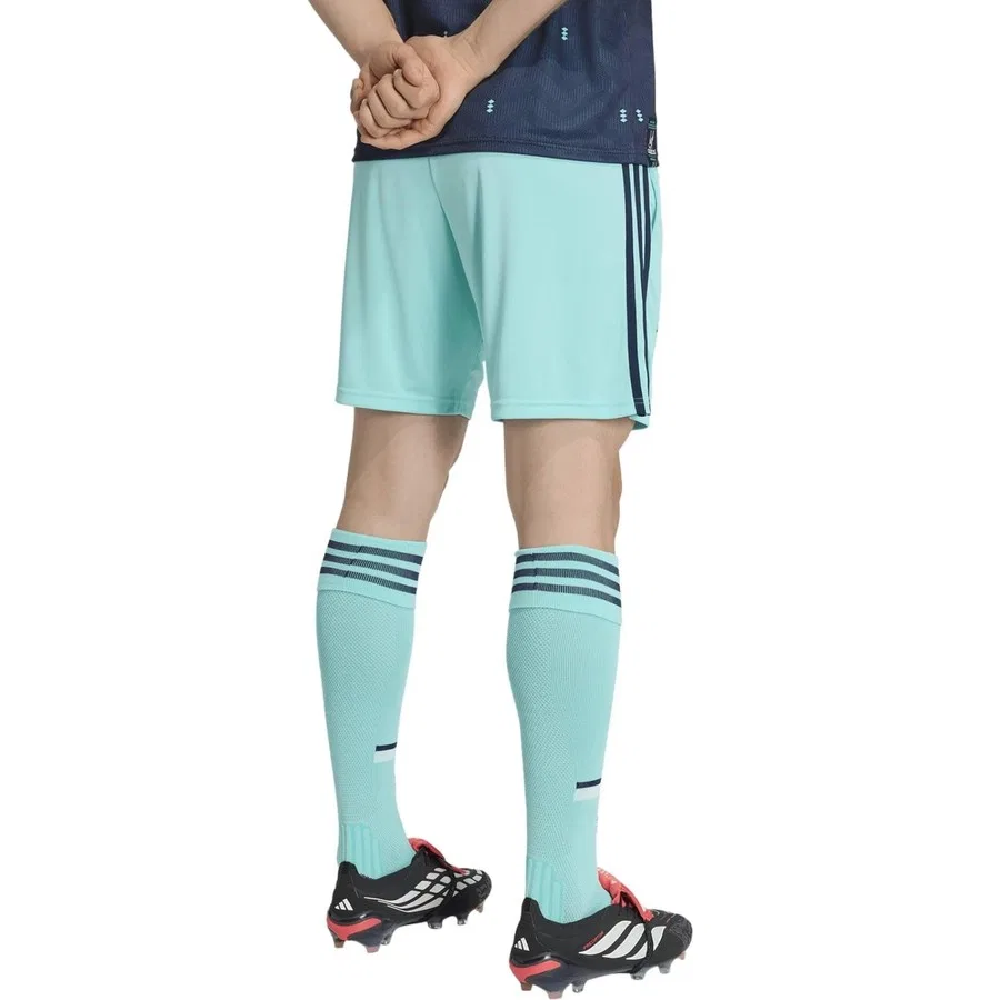 Шорты спортивные с принтом Dfb Almanya 26 Deplasman adidas, Светло-синий — фото 3