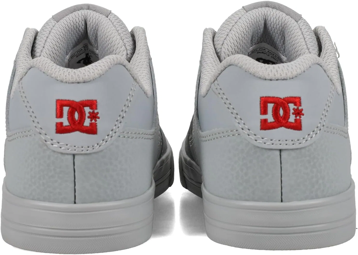 Детские кроссовки для скейтбординга с эластичными шнурками DC SHOES, Grey/Grey/Red — фото 3