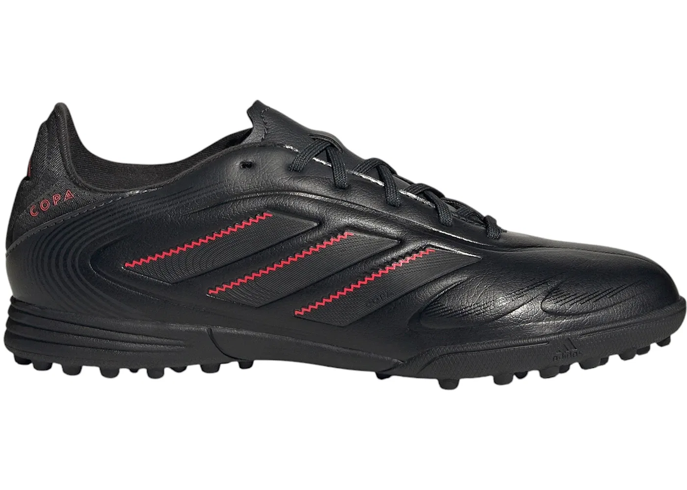 Детские бутсы для футбола на искусственном покрытии Adidas Copa Pure 3 League Turf, Core Black/Carbon/Lucid Red