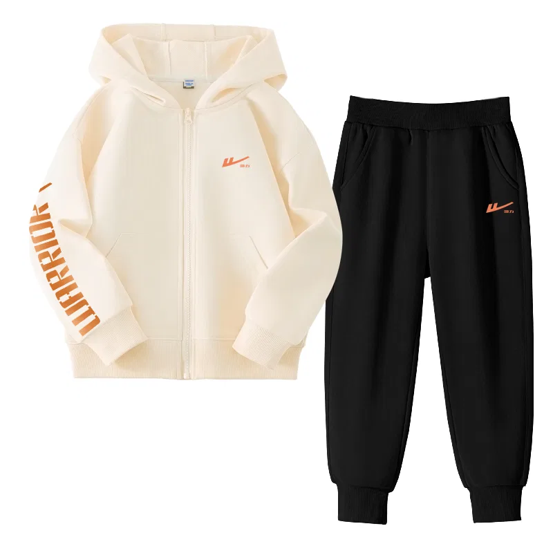 Детский спортивный комплект для мальчиков с принтом, Apricot/H Orange Label Right Sleeve K+H Orange Red Label Silicone K-Navy Blue/H Orange Red Label Silicone K, WARRIOR — фото 3