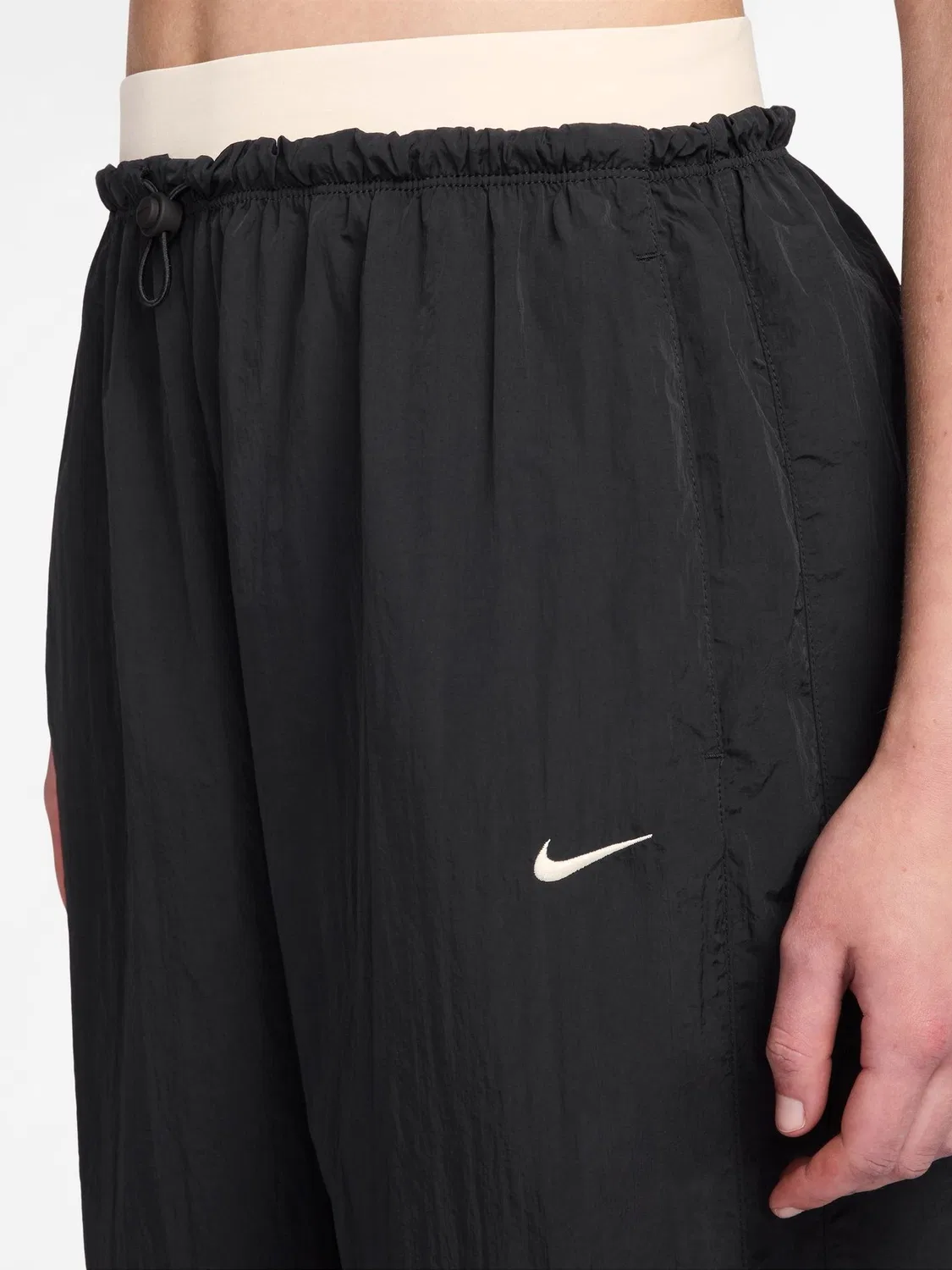 Брюки-парашюты свободные Nike, черные — фото 3