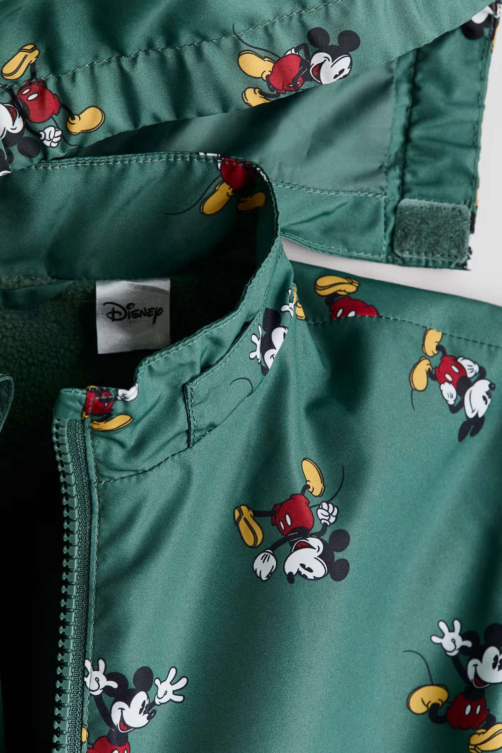 Куртка с флисовой подкладкой H&M, Grün/Micky Maus — фото 2