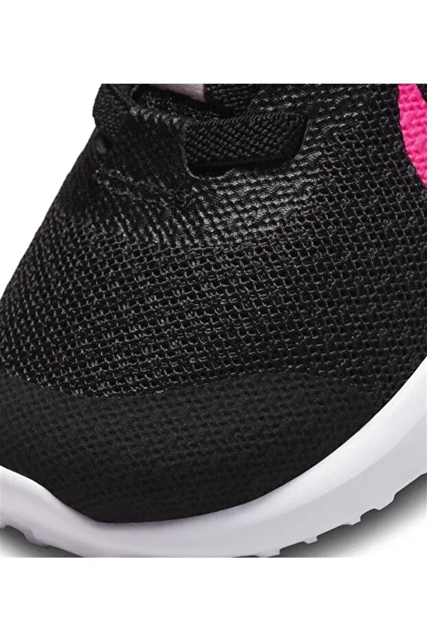 Детские кроссовки для девочек с липучками Nike Revolution 6, Black — фото 4