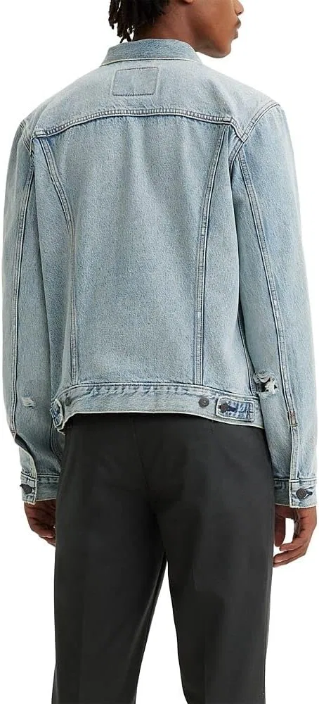 Мужская джинсовая куртка Levi's, Light Indigo Destructed — фото 2