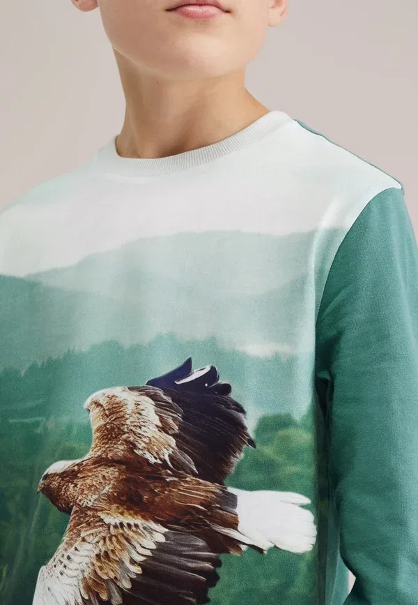 Топ с длинными рукавами We Fashion, зеленый — фото 3