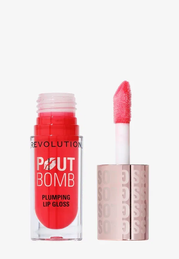 Блеск для губ объемный Pout Bomb Plumping Gloss Makeup Revolution Cherry Sheer Red 4.6 мл