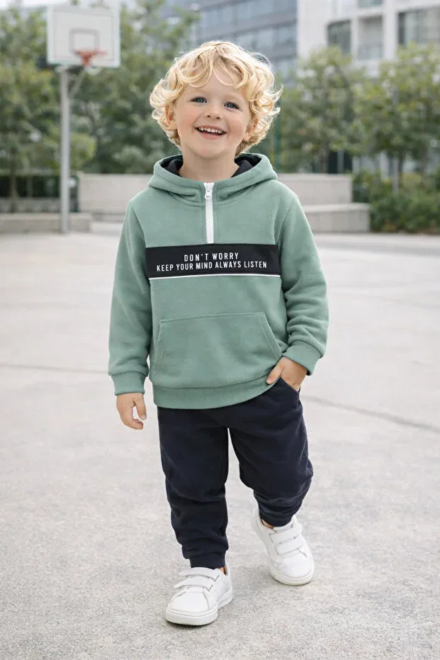 Детское худи для мальчиков с принтом Cagla Boys' Hooded Sweatshirt Nanica, Cagla