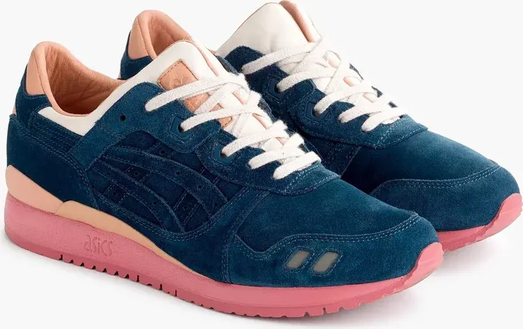 Кроссовки packer shoes x j.crew x gel lyte 3 '1907 collection navy' Asics, синий — фото 3