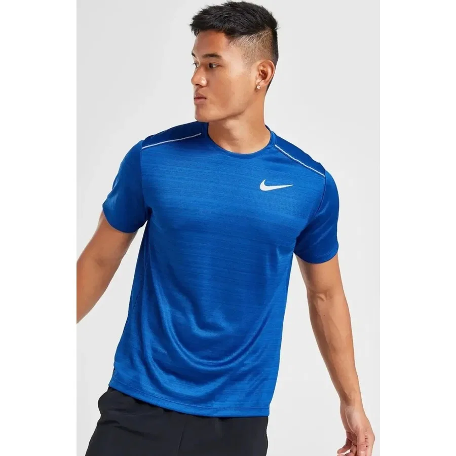 Футболка спортивная с коротким рукавом Dri-Fit Miller Nike, Темно-синий