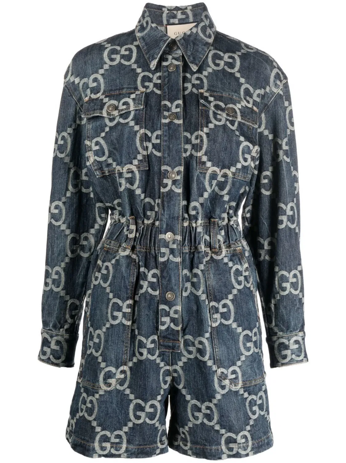 Gucci Комбинезон Jumbo GG джинсовый синий