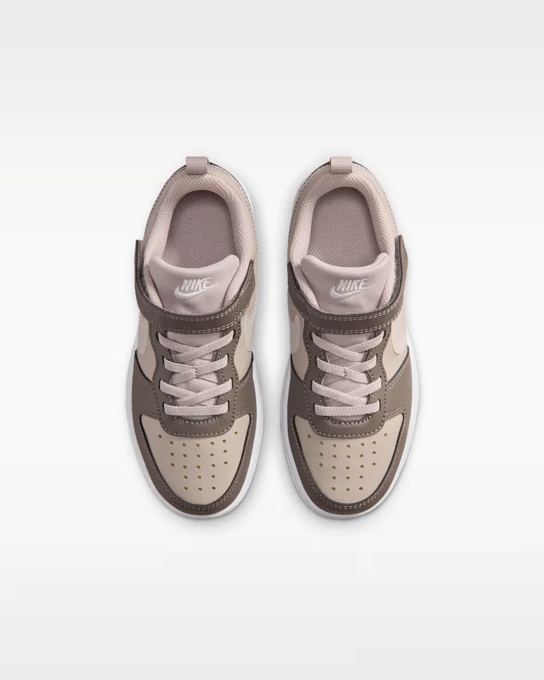 Детская обувь Nike Court Borough Low, Moon Particle/Cave Stone/White/White — фото 4