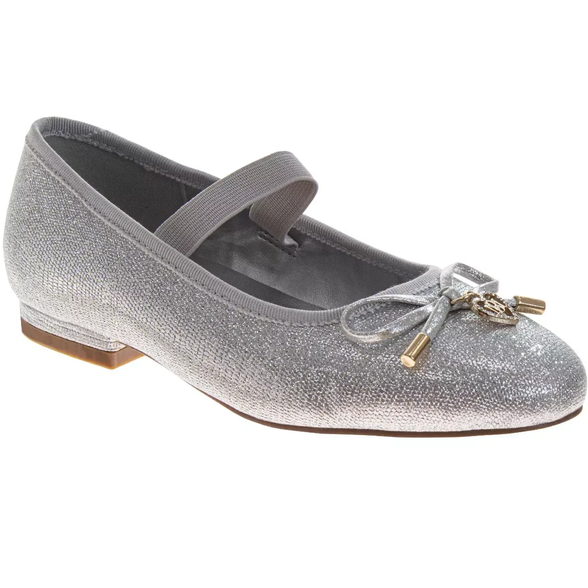 Детские туфли для девочек с блестками Elegant Glitter Finish Classic Formal Badgley Mischka, Silver