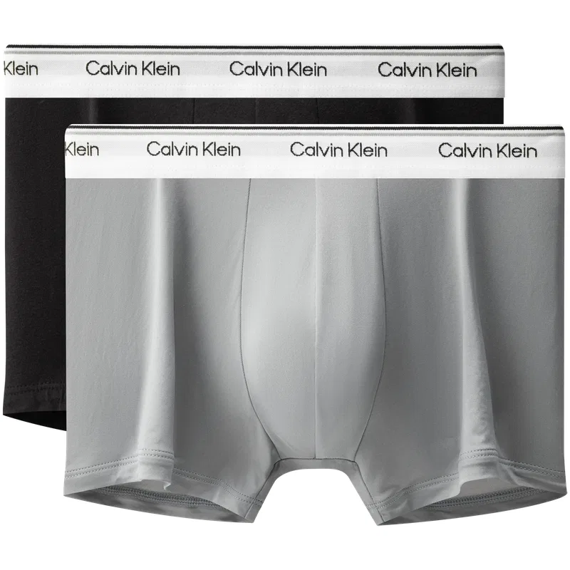 Мужские боксеры-слипы комплект из 2 штук Calvin Klein, Space Black/Coconut Gray