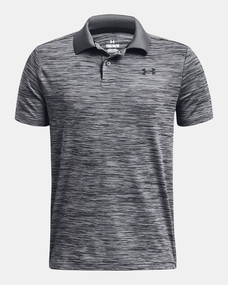 Поло для мальчиков с быстросохнущей тканью Matchplay UnderArmour, Pitch Gray Light Heather/Black
