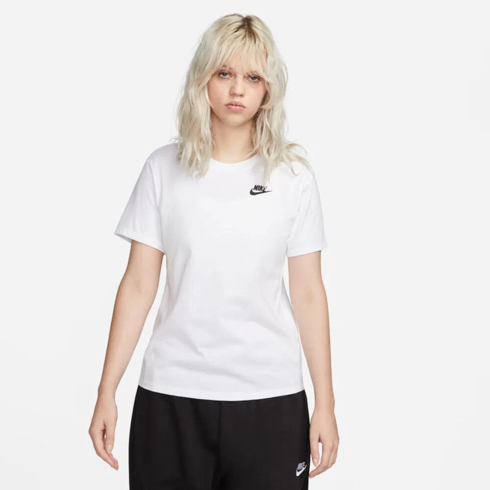 Женская хлопковая футболка Nike Sportswear Club Essentials, Grau