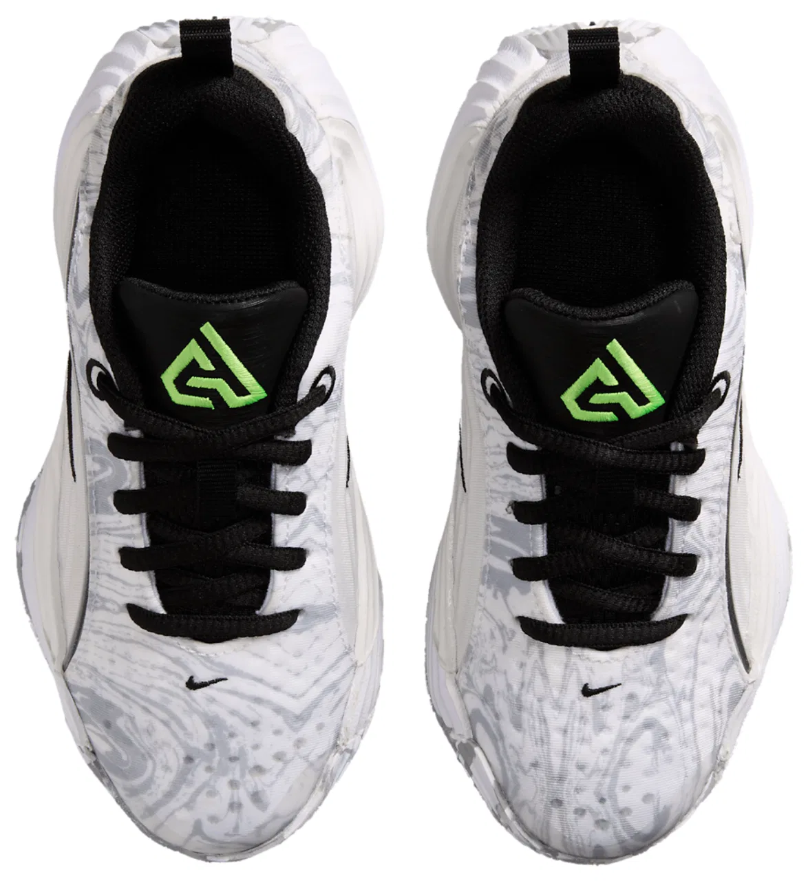Детские кроссовки для мальчиков с высокой посадкой Giannis Immortality 5 Nike, White/Metallic Silver/Off White — фото 4
