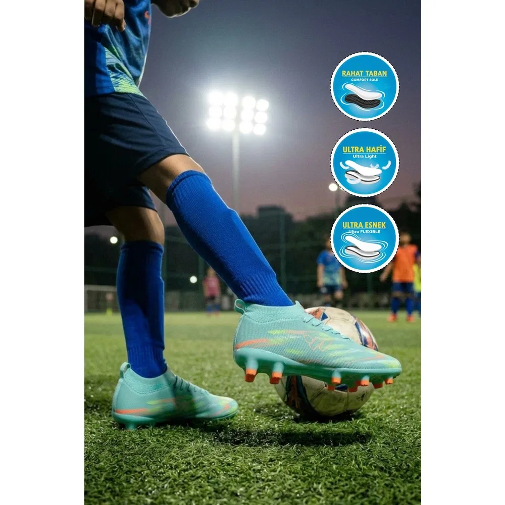 Детские футбольные бутсы с шипами Strike F Mint Walkway