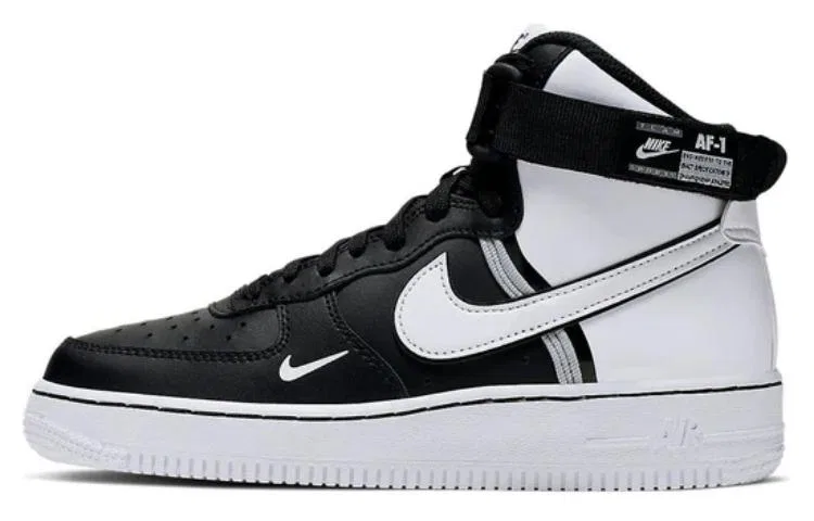 Детские Кроссовки с высоким берцем Black White Nike