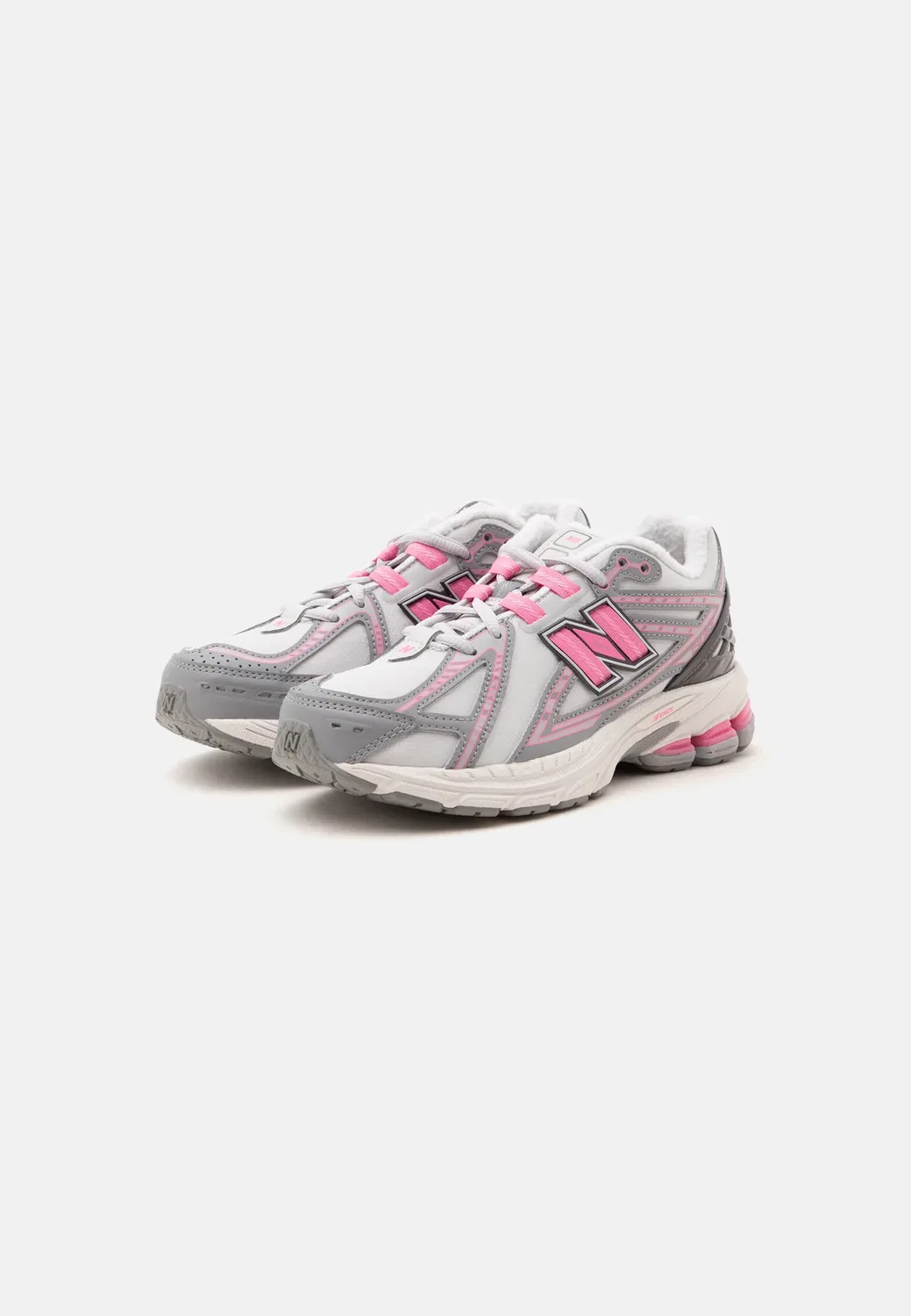 1906 унисекс - кроссовки New Balance, Grey Matter/Signal Pink — фото 2