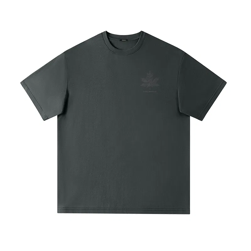Футболка детская с длинным рукавом Ma Lucky Maple Leaf Chest Logo MINISO, Dark Gray