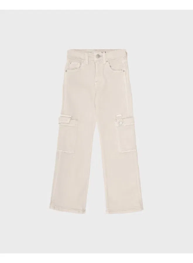 Брюки с карманами Zara, светло-бежевый