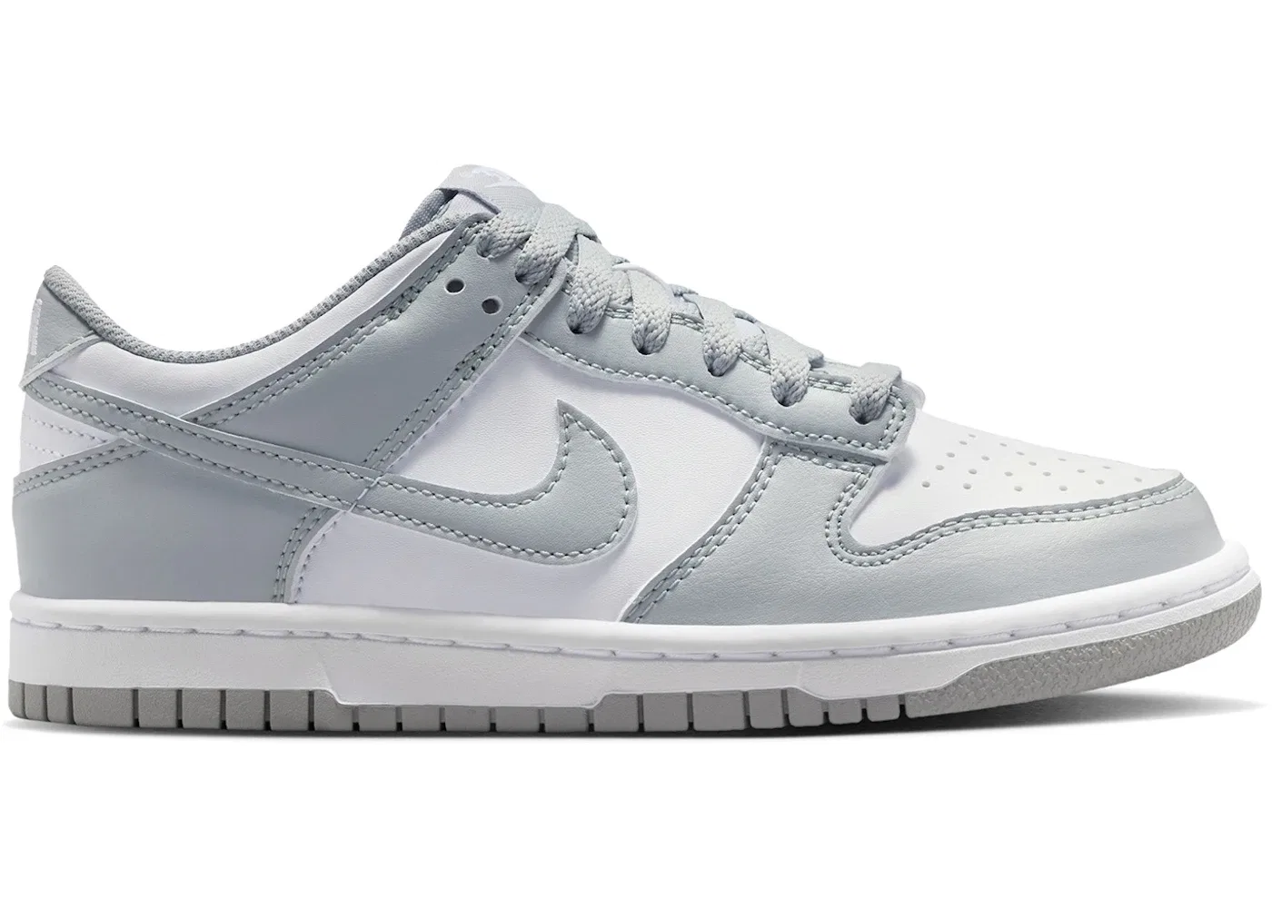Детские кроссовки с классическим дизайном Nike Dunk Low Nike, White/White/Light Smoke Grey