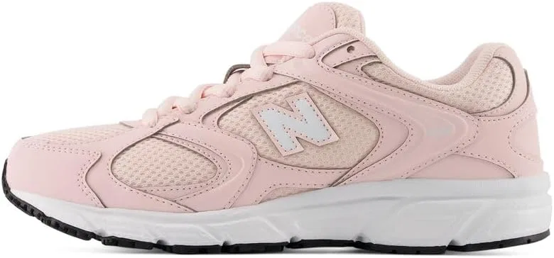 Детские кроссовки для девочек с шнуровкой New Balance, Shell Pink/Nb White — фото 2