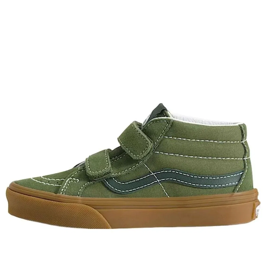 Детские кроссовки с высоким верхом Sk8-Mid V Vans, зеленый