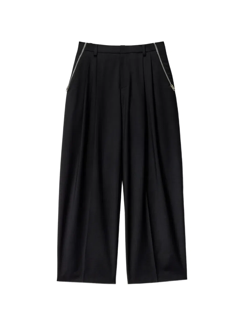 Брюки из тропической шерсти классического кроя Alexander Wang, черный