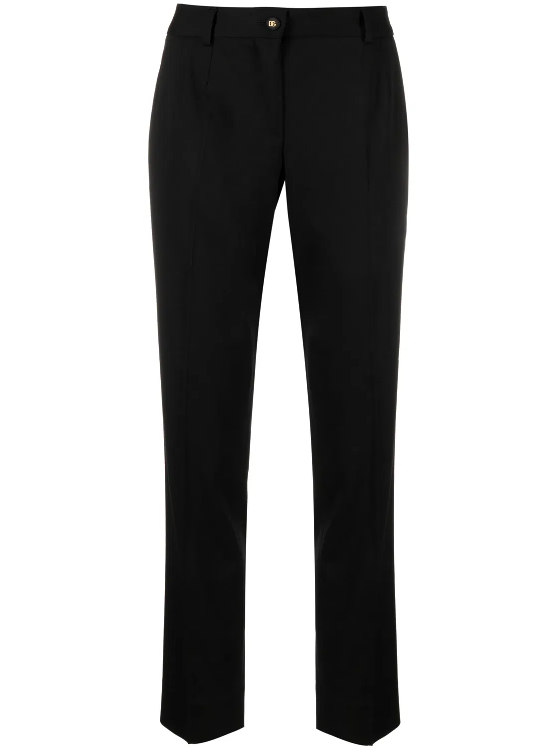 Обрезанные прямые брюки Dolce & Gabbana, черный