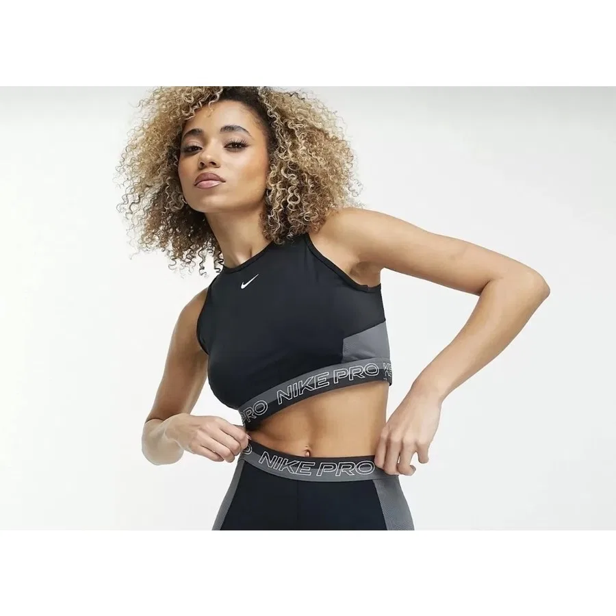 Женский спортивный топ Nike Pro Dri-Fit Cropped Training, Черный