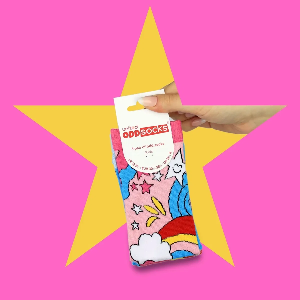 Детские носки с принтом Starburst United Oddsocks, Multi — фото 2