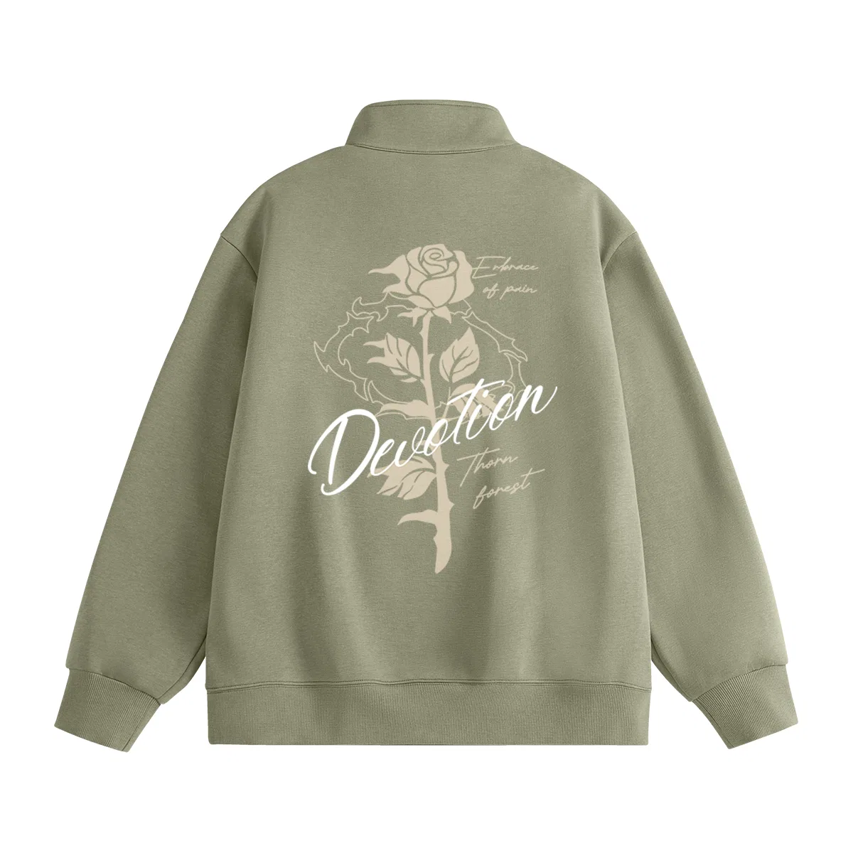 Детский свитшот утепленный на флисе Beloved Thorn MINISO, Gray Pea Green