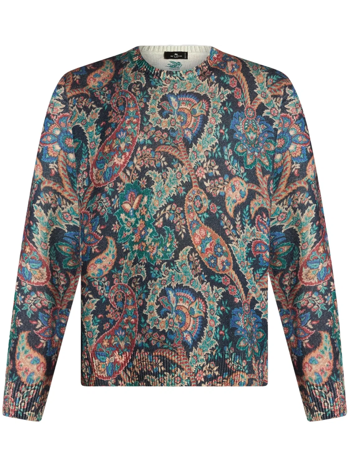 Джемпер с цветочной интарсией ETRO, синий