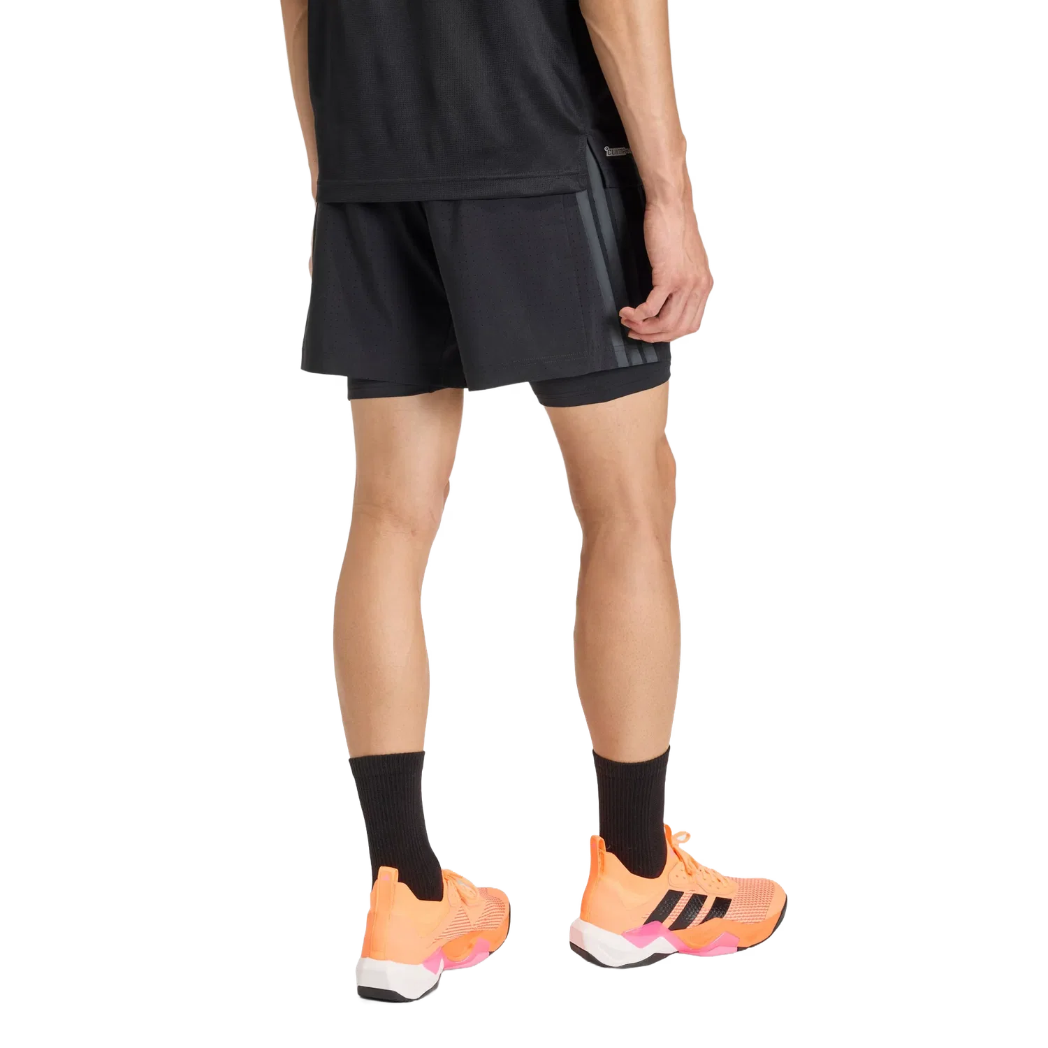 Мужские спортивные шорты 2-в-1 Adidas, черный — фото 3