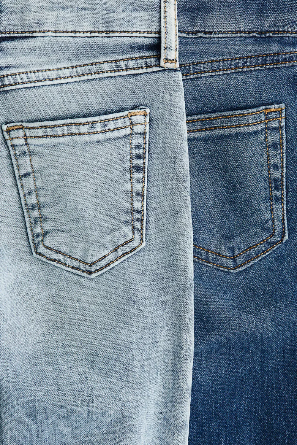 Комплект из 2 джинсов зауженного кроя H&M, Denimblau/Helles Denimblau — фото 3