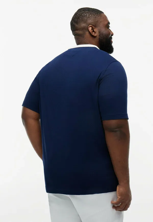 Футболка с хлопком Basic t-shirt Tommy Hilfiger, Carbon темно-синий — фото 3